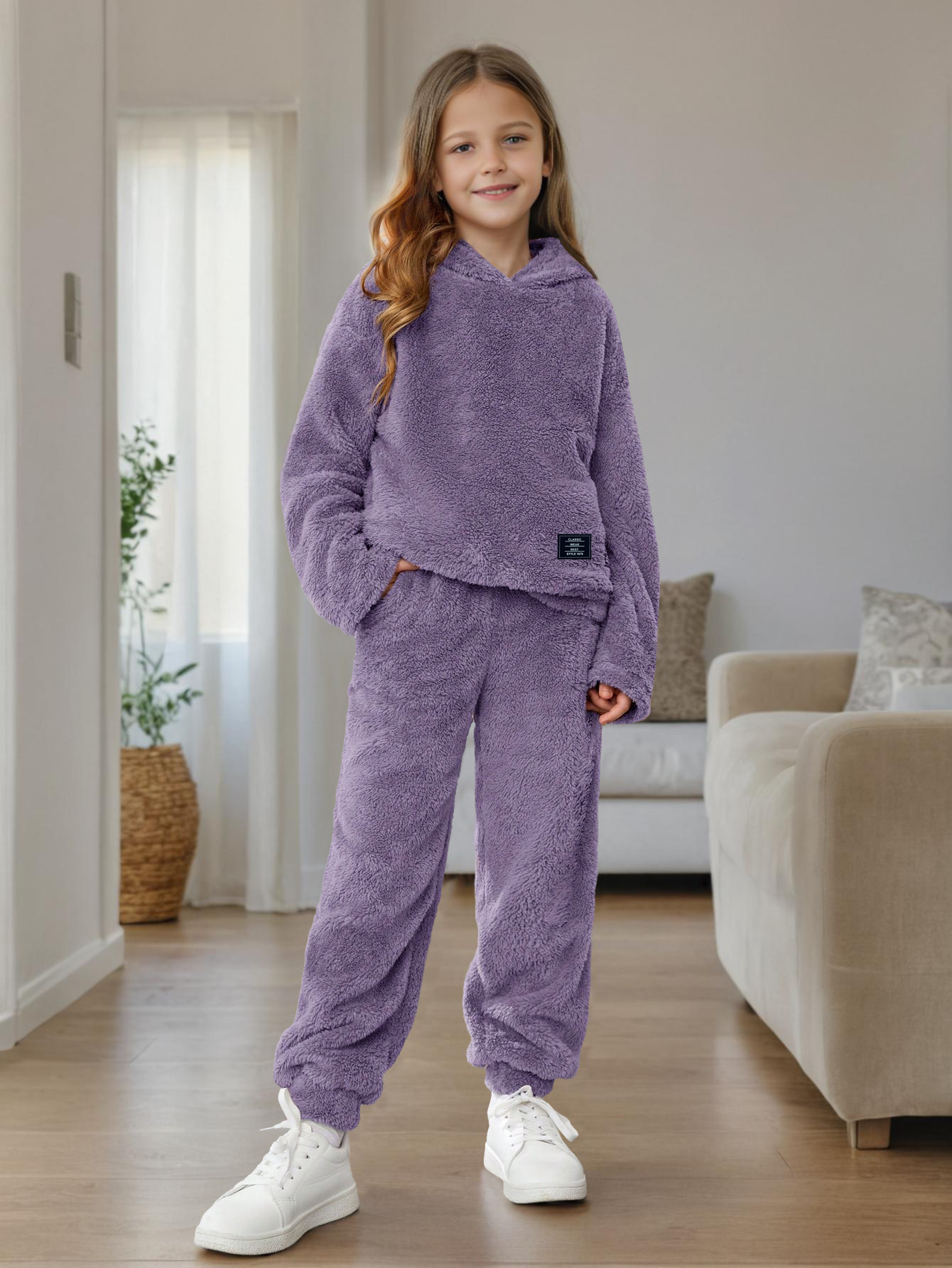 2-teiliges Mädchen Outfit Kapuzenpullover & Leggings - Sweatshirt Set Für Herbst/Winter