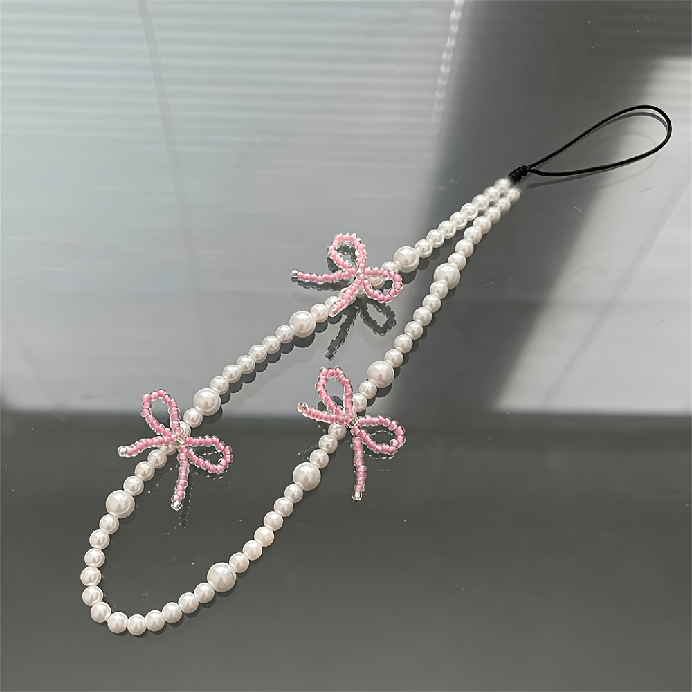 

Pearl Pendant Phone Chain Hanging Rope - - Phone Case Accessories - Plastic Material