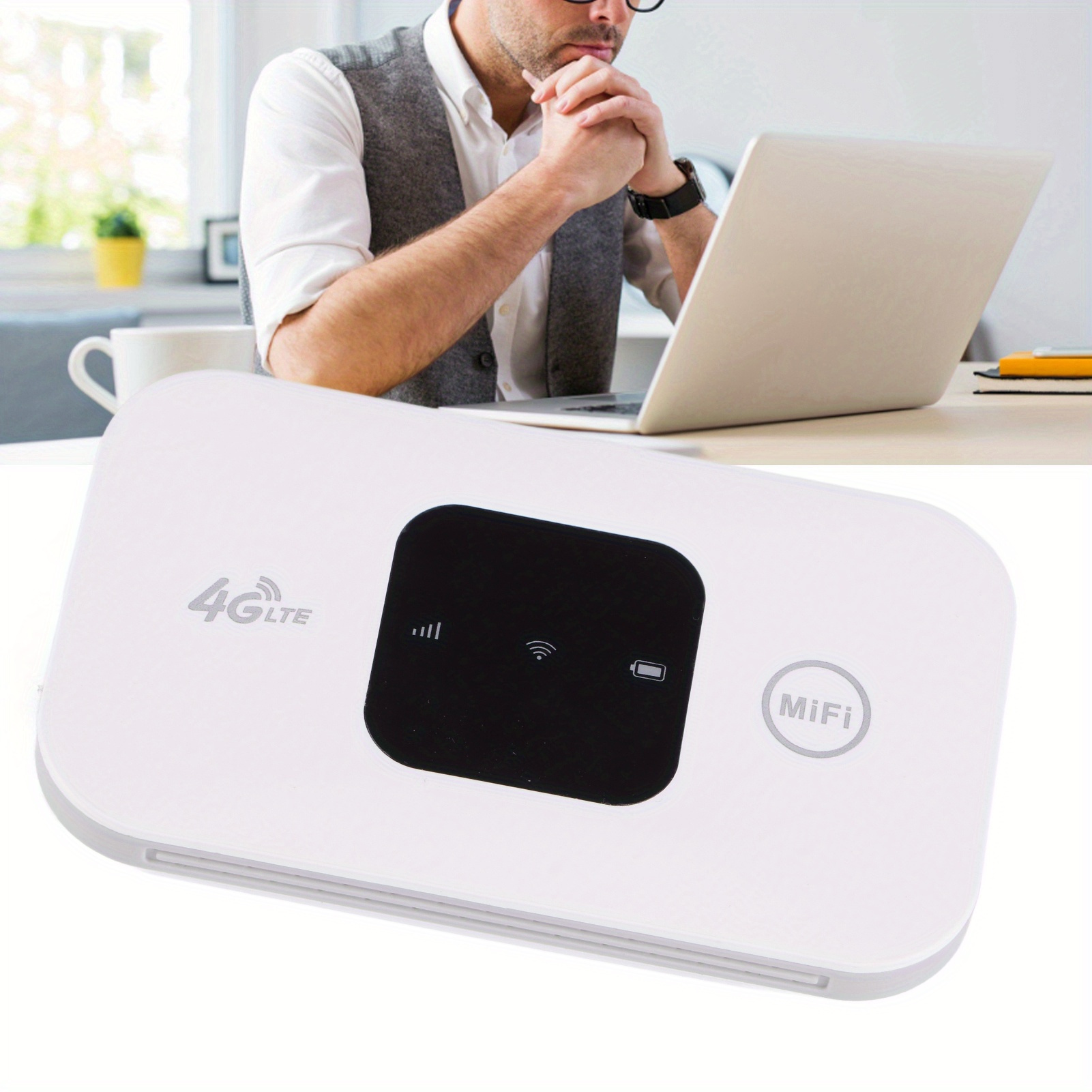 

Portable Wifi White Portable Small 4g Router For Phone Laptop Desktop Tablet