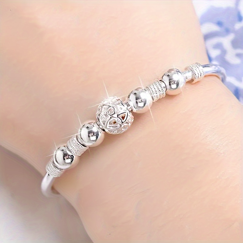 

Elegant -embellished Women's Bracelet - Perfect Gift For Her, Ideal For Birthdays & Anniversaries, Titanium With