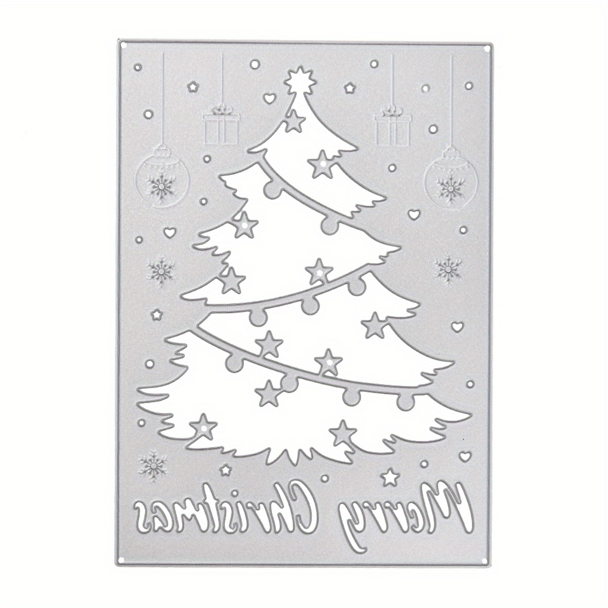 Image of Christmas Tree Metal Crafts Cutting Dies, Merry Christmas Diy Crafts Template Christmas Tree Cards Cutting Dies Cut Stencils