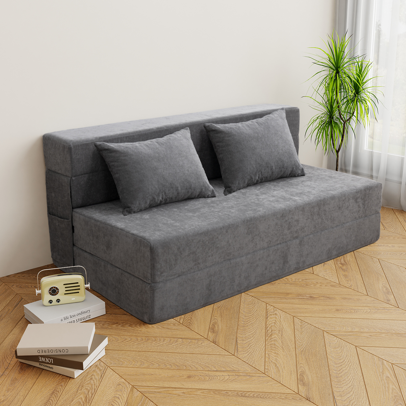 Couch Foldable Lounge Bed Convertible Foldable Sofa Mattress Foam