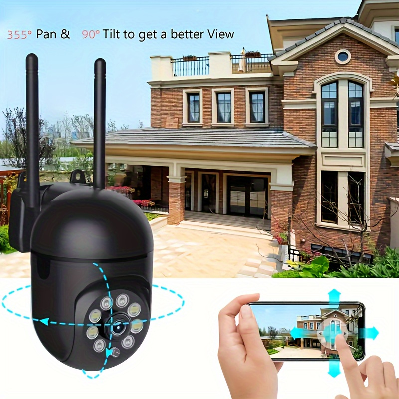   3mp hd wi fi security camera 355 pan tilt   night   motion detection two way audio color night vision 2 4g intercom remote control home surveillance system usb powered compatible with smartphones details 3