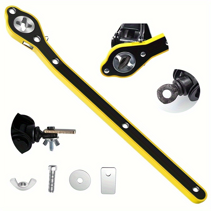 

1pc Ratchet Wrench With Labor-saving Design - Effortless Lift Handle For Suv & Vehicle Jacks With Lugs - Garage Tire Wheel Lug Wrench, Fits Jacks With 0.5cm Thickness & 2-2.4cm Diameter