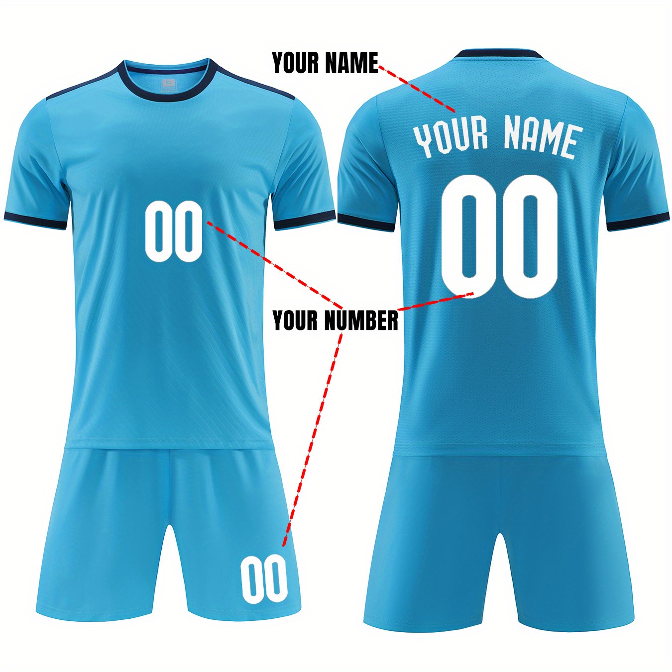 

Customizable ' Jersey Set - -dry, Personalized & - For & , For