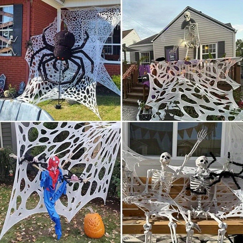 

Halloween Spider Web Plaques, Diy Customizable Cobweb Art, No-electricity Spider Netting For Haunted , Party Supplies