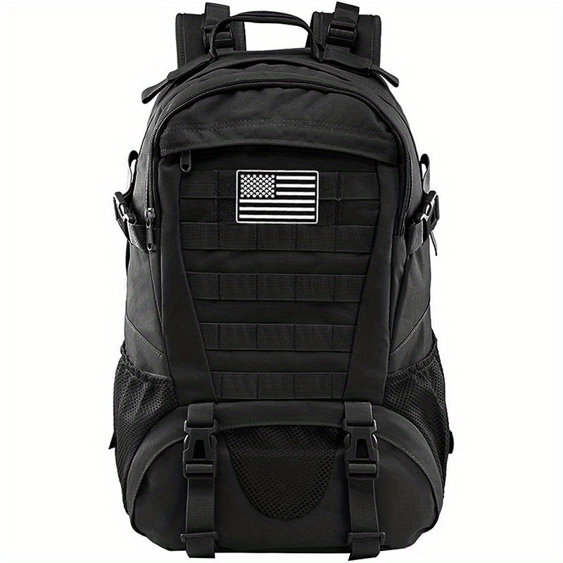 

Tactical Backpack For Men Hiking Day Pack Rucksack Outdoor Waterproof 30l Bag With Usa Flag Patch For School 30l