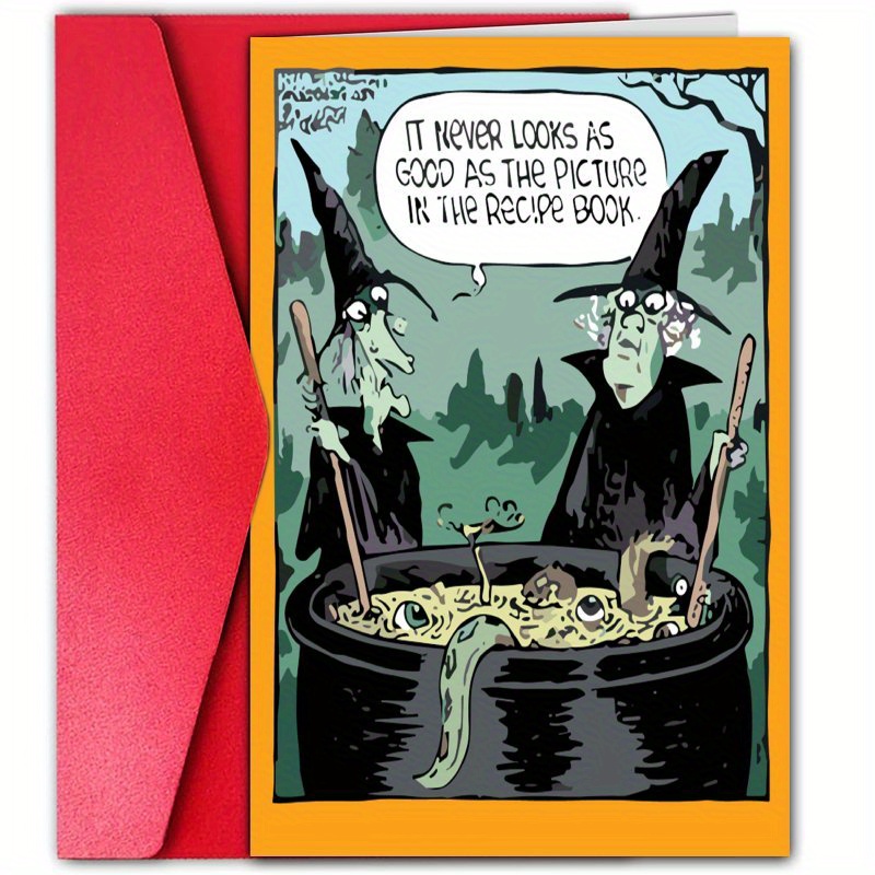 

1pc Greeting Paper Card For Anyone - Anime Themed With Cartoon Brew Humor, Perfect For Celebrations And Party Invitations