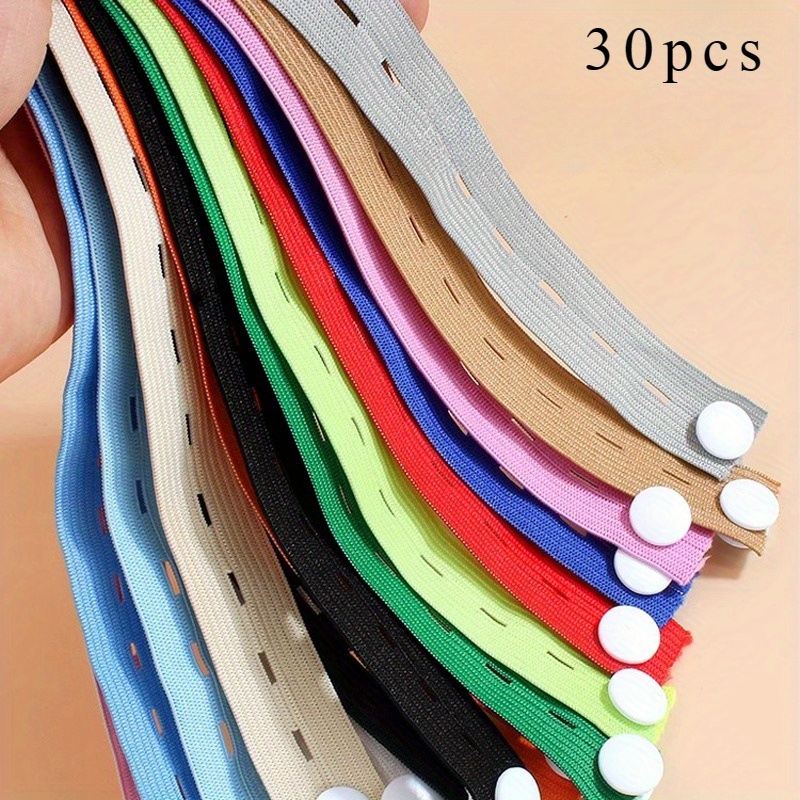 

30 Pcs Elastic Cord With Adjustable Clips - Perfect For Travel, Drawer Organization, Wardrobe Sorting, And Space Saving - Made Of Polyester