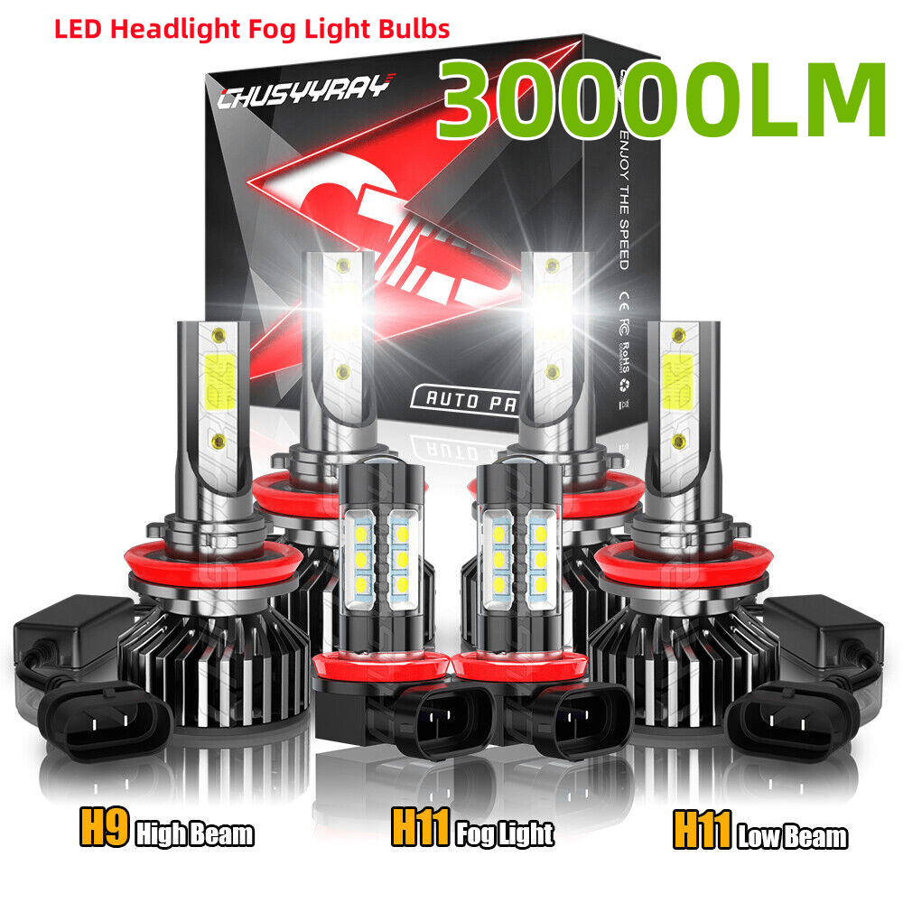 

Led Headlight+fog Bulbs 2014-2020 Led / Low +fog Bulbs H11+h11+h11 60w 30000lm 6000k, Of 6