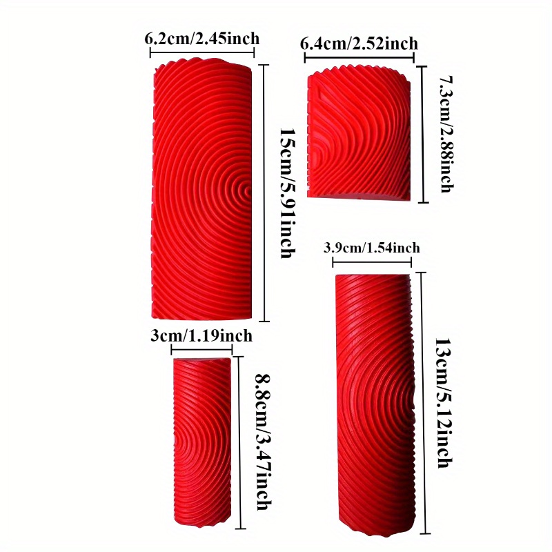 TEMU Diy Wood Effect Paint Roller Set - -to-use, Durable Texture Tools For Home & Outdoor Decor, On Walls, Furniture & Surfaces