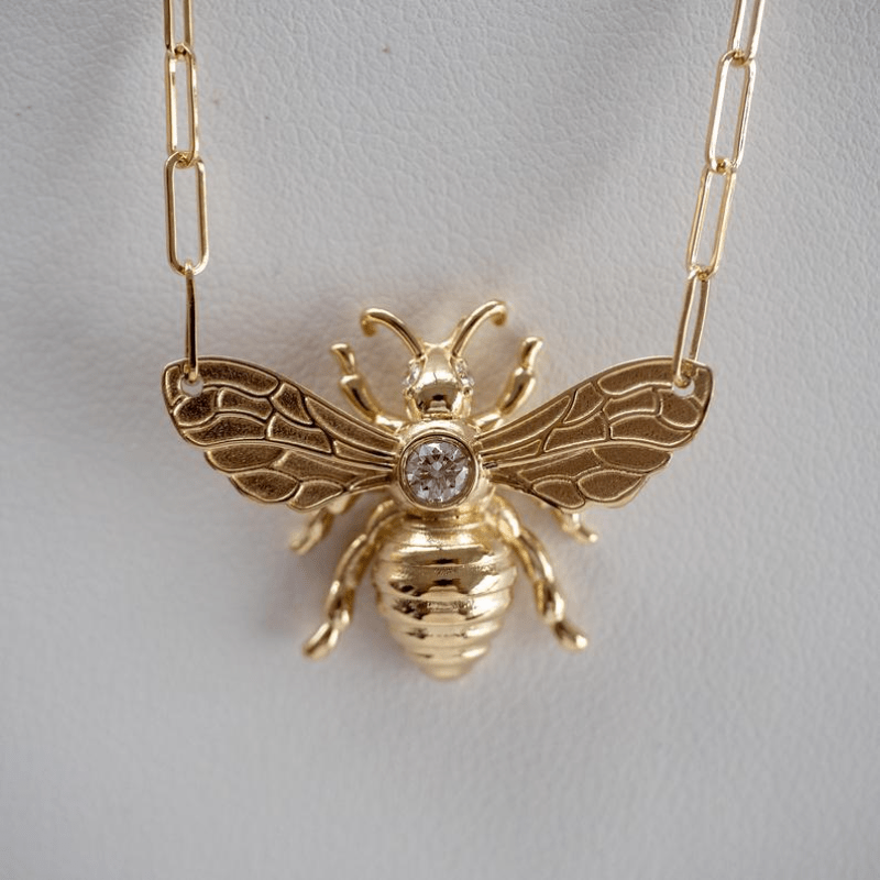 TEMU 1pc Exquisite Animal Elegant Alloy Synthetic Zirconia Golden Necklace Women Daily Gift Party Birthday
