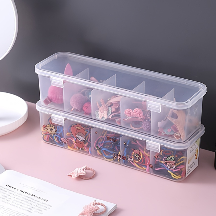 

Multifunctional Accessories Organizer With 5 Compartments - Durable Abs Material - Hair Accessory, Jewelry, Hairpin & Headband Storage Solution