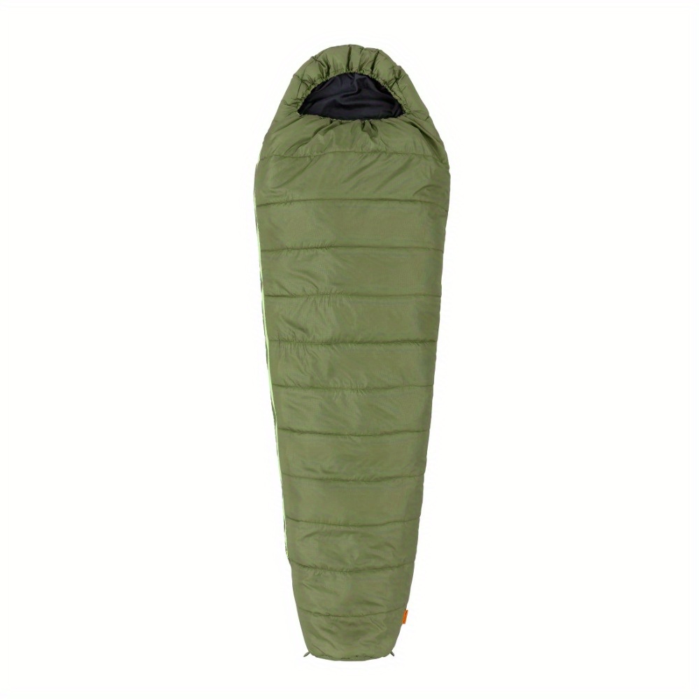 

Compact Adult Sleeping Bag - Green (88.6'' X 31.5'') Durable Ripstop Polyester Shell, Insulated With Adjustable Drawcord To Prevent Heat Loss