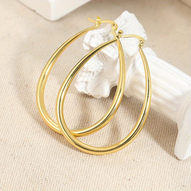Image of European And American Minimalist Circle Earrings, Hollow Exaggerated Earrings, Instagram Trendy Accessories