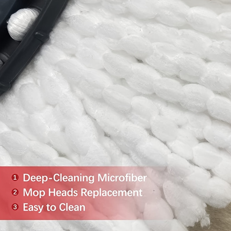 4pcs microfiber spin mop heads   wet dry cleaning machine washable with easy   system for home cleaning tools compatible with spin mops details 6