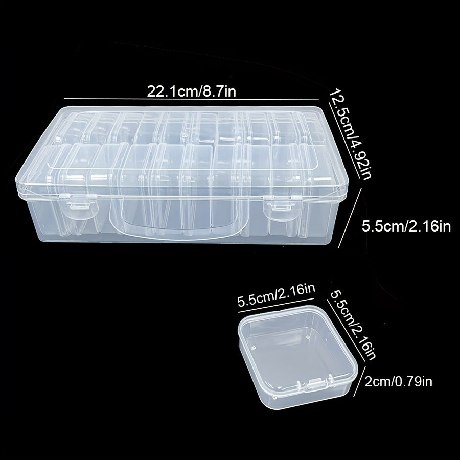 TEMU 30 Small Boxes In Large Box: Organize Small Items With Ease - 20/30 Grid Multi-purpose Transparent Plastic Storage Box Set, Perfect For Jewelry, Beads, Crafts, And More - Portable Travel Storage