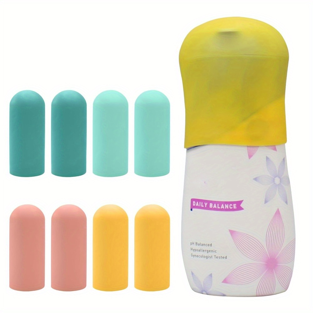 

8 Pcs Leak-proof Travel Bottle Covers: Suitable For Shampoo, Conditioner, Hair Spray, Lotion - Silicone, Unfragranced, Suitable For Men And Women