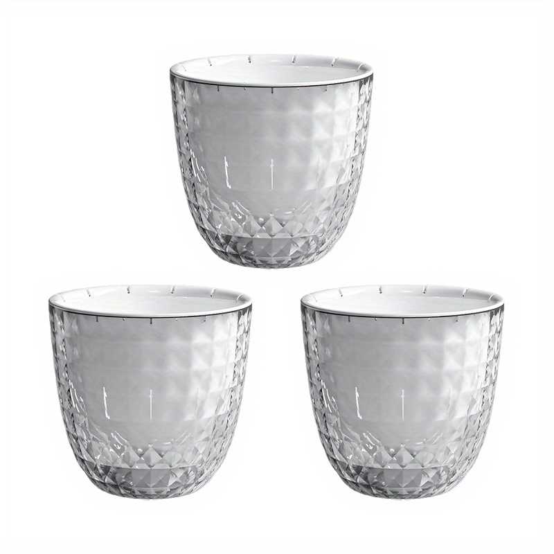 3pcs Durable Clear Self-watering Plant Pots - Perfect For Succulents And Indoor Plants, Ideal For Home, Garden And Office Decoration Gardening Gift,home Decor