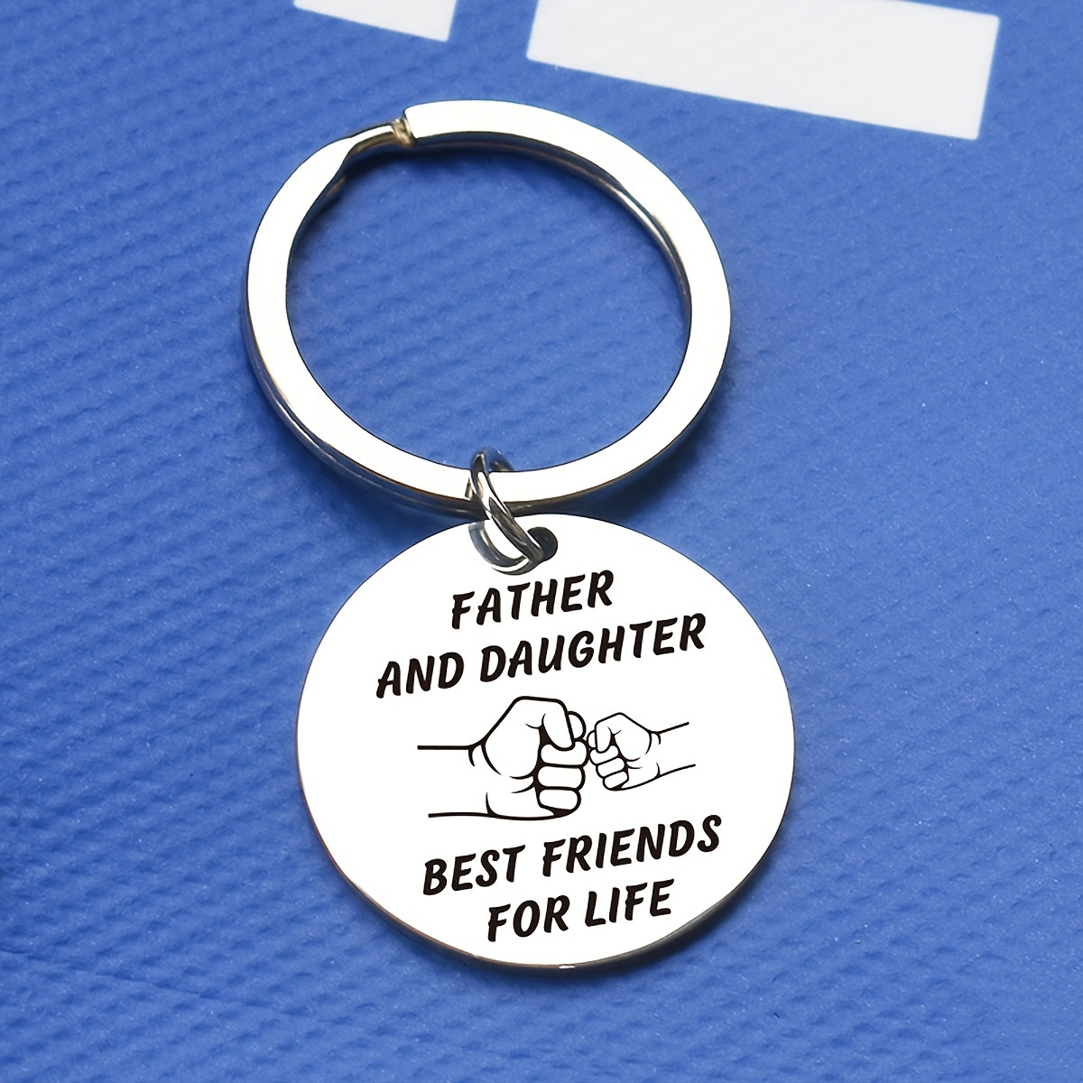 Stainless Steel Keychain For Daughter And Dad, &*;* And Daughter Best *&*;  Engraved Keychain *'s Day Gift - Main Image