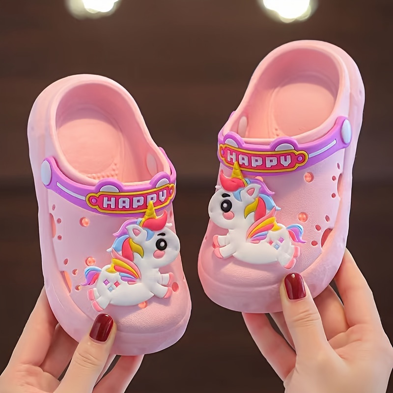 

Caweiny Girls' Casual Cute Cartoon Indoor And Outdoor Beach Swimming Breathable Non Slip Cave Shoes