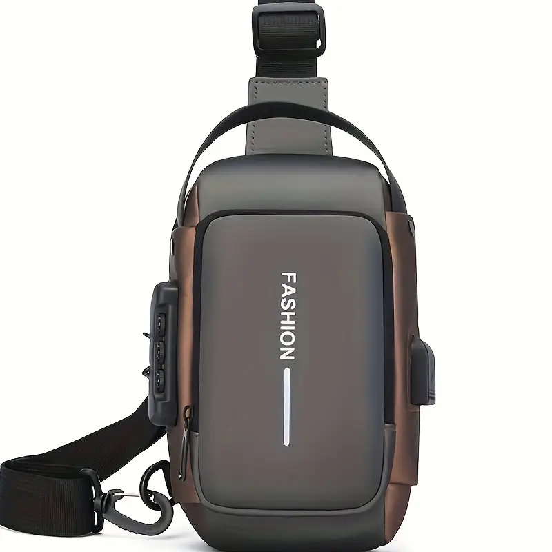 mens small motorcycle chest bag waterproof multifunctional anti theft shoulder bag with usb charging port details 5