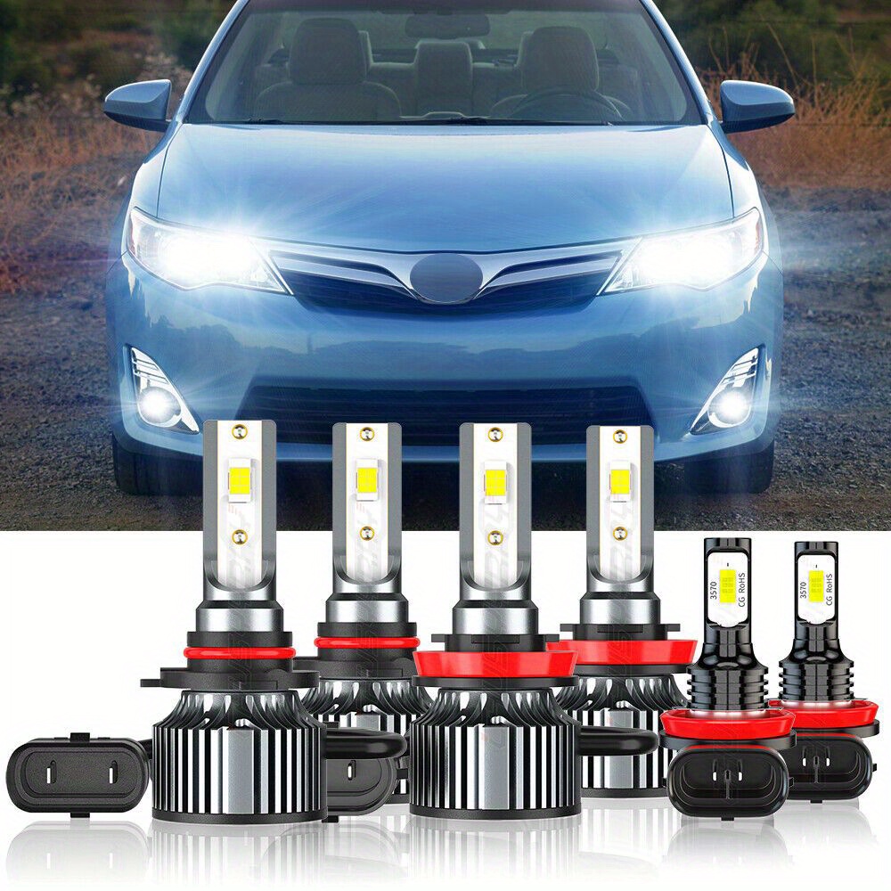 

Led Headlights + Fog Light Bulbs Kit For Toyota Camry 2007 2008 2009-2013 2014