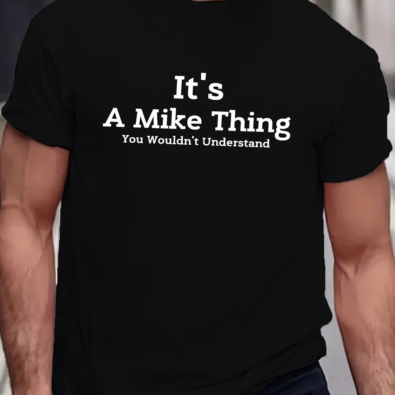 

1 Pc, 100% Cotton T-shirt, It's A Mike Thing... Print Tee Shirt, Tees For Men, Casual Short Sleeve T-shirt For Summer