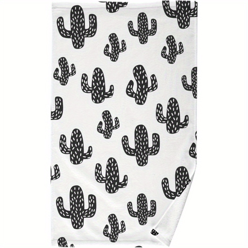 

Mexican Kitchen Towel Set: 18 X 26 Inch, Contemporary, Soft, Machine Washable, Rectangular Towels With Cactus Design