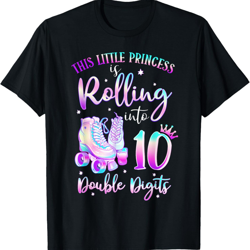 

10th Birthday Rolling Into 10 Roller Skate T-shirt