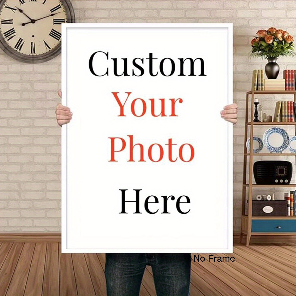 

1pc Custom Personal Photos Prints On Canvas Paintings Custom Posters Birthday Gifts Art Photos Pets Wedding Photos Business Animal Figure Landscape For Paintings Home Décor Size 30x40cm(12x16inch)