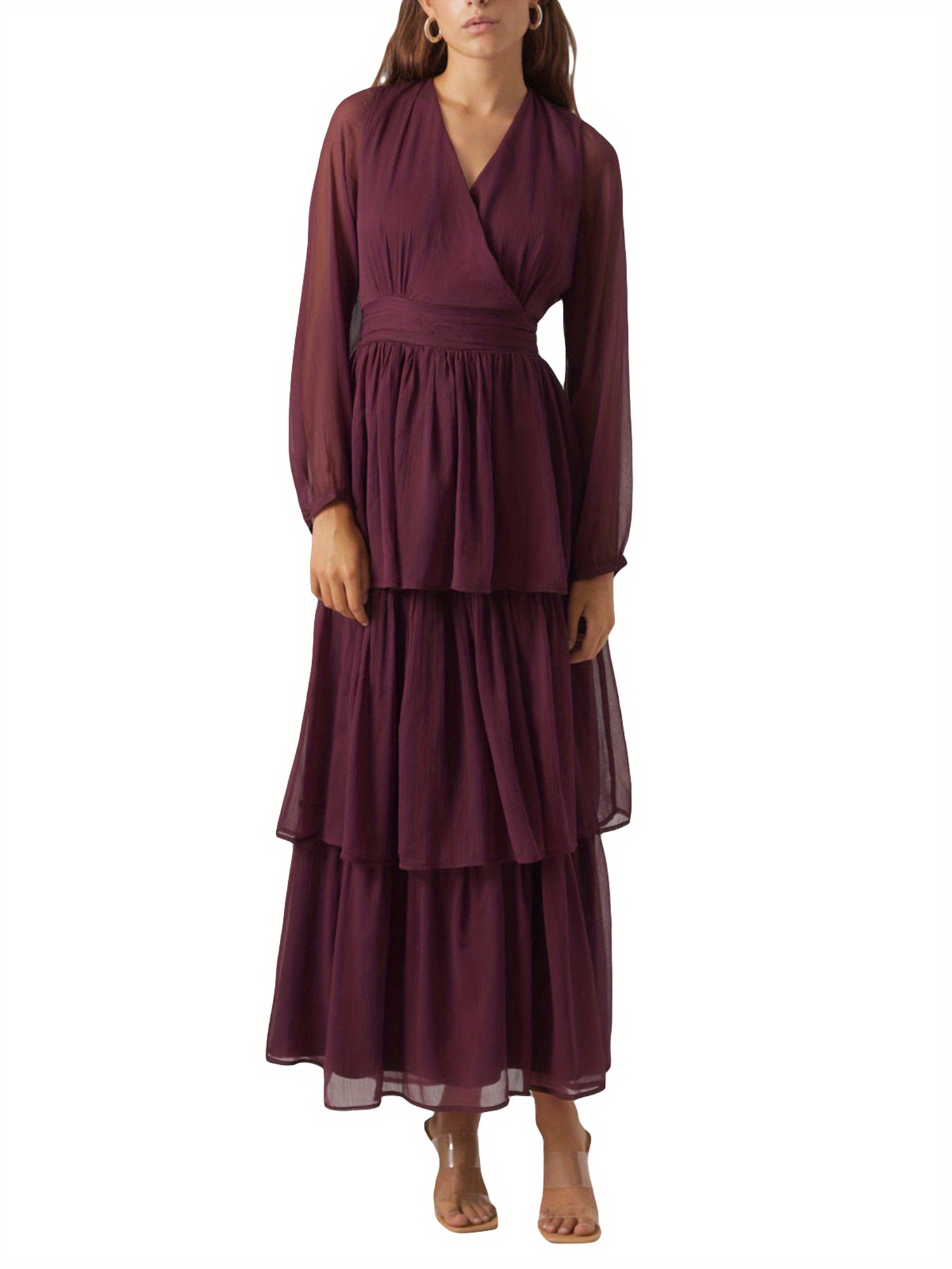 chinese dress ladies Black V-neck Maxi Dress main image 0