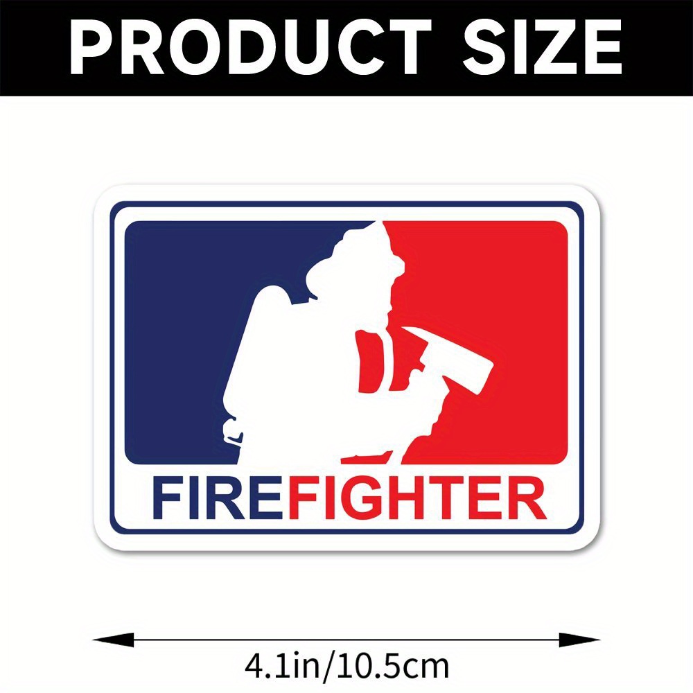 TEMU Autocollant de Pompiers Étanche et Résistant au - pour Ordinateurs Portables, Voitures, Bouteilles d'Eau | Matériau Papier Durable