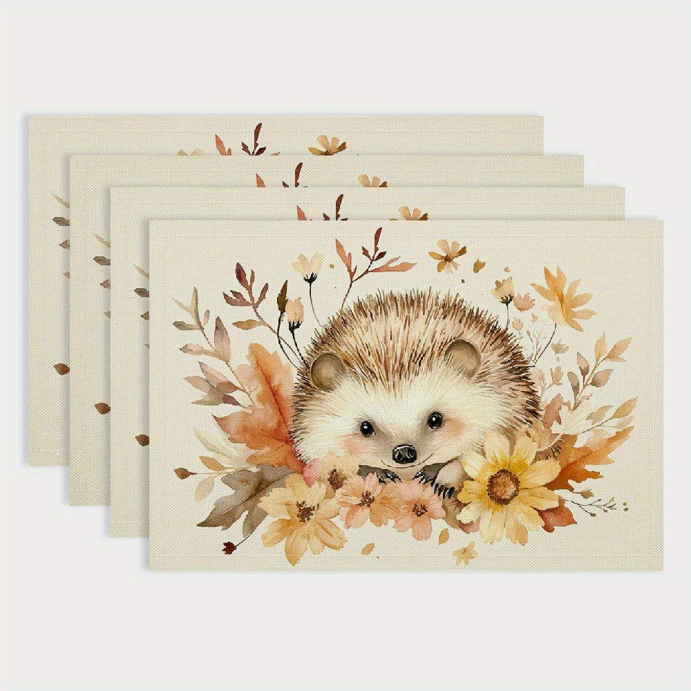 

4- Placemats And - Table For Use, Fall , Parties, And