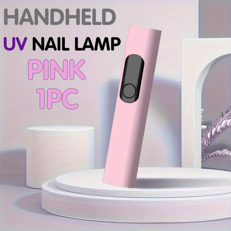 TEMU Usb Rechargeable Led Nail Lamp - Handheld Mini, 10/30/60s Digital Timer, Quick, Travel/home, Nail Polish Dryer
