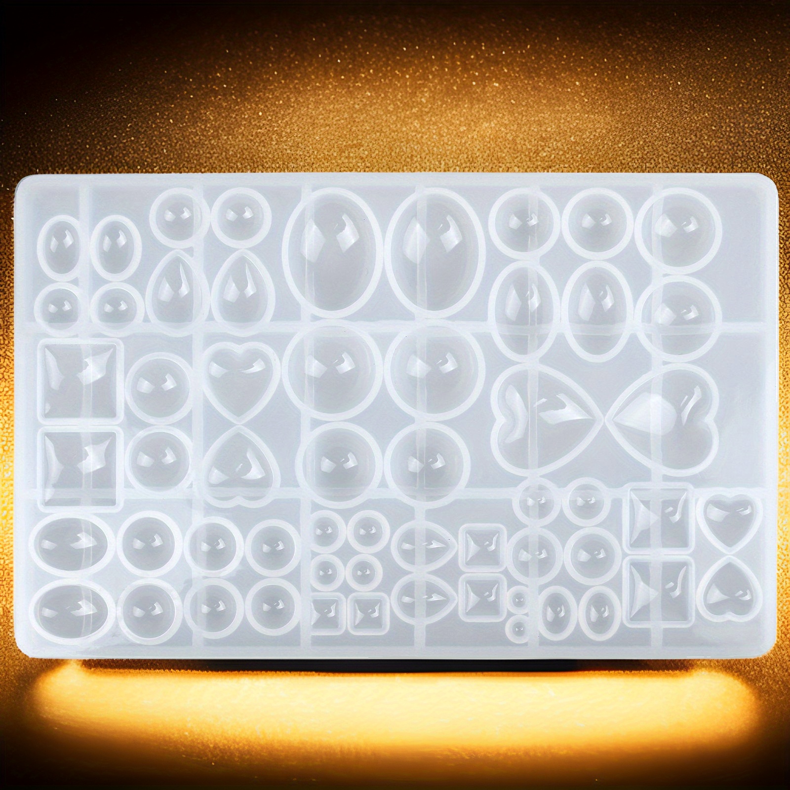 

Silicone Resin Casting Molds For Jewelry Making, 1pc - Assorted Shapes Rectangle Mold For Earrings, Pendants, Gems - Uv Epoxy Resin Craft Molds, Making Tools, Ideal For Christmas Gifts