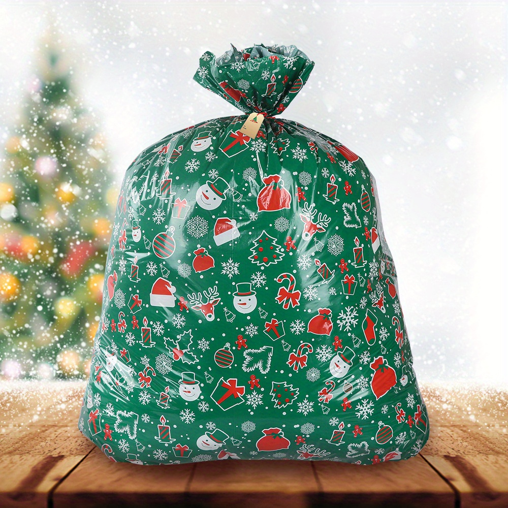 3pcs jumbo christmas gift bags large 56 x36 green golden Temu