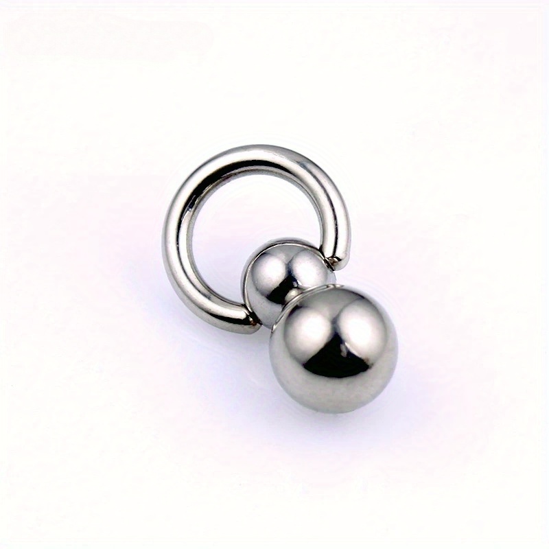 Titanium Steel Huggie Hoop Earrings With Gourd Pendant, Versatile Unisex Body Jewelry For , Trendy Y2k Style, No Mosaic, Non-plated - Multipurpose Ring For Couples (pack Of 1)