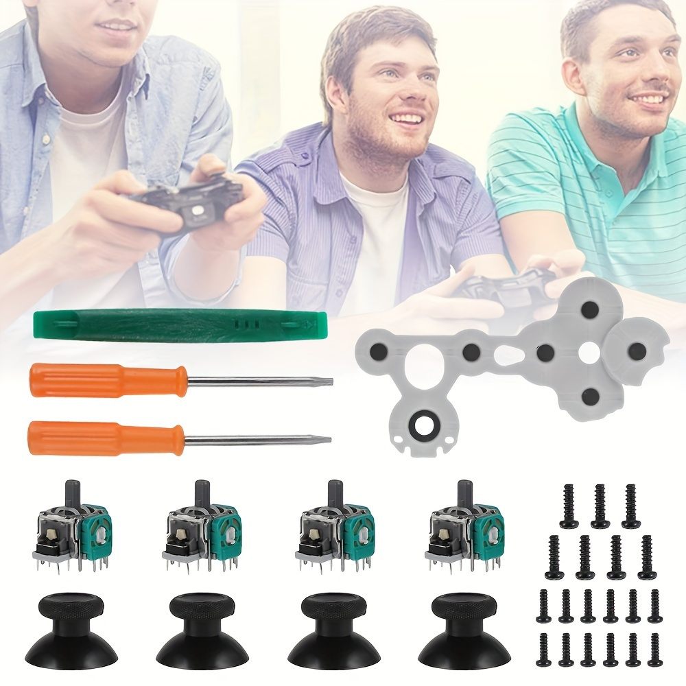 

3d Joystick Thumb Covers Replacement For 1 Controller Screwdriver Repair Kits