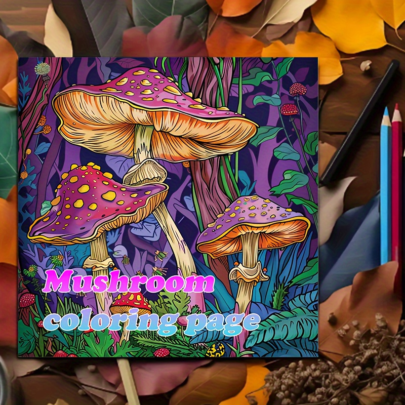 

Deluxe Mushroom Elf Coloring Book - 22 Pages, Unique Cover & Intricate Design | Relax Art For Teens & Adults | Ideal Gift For Valentine's, Christmas, , New Year & More