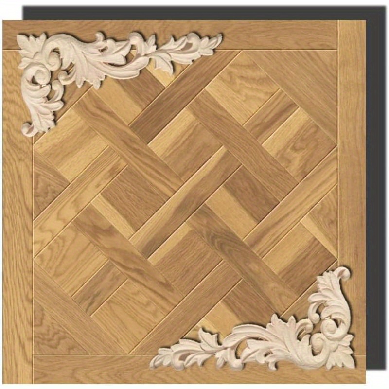2/4個 木彫装飾装飾 木彫装飾木 ス未塗装彫刻家具 ハイ 木家具