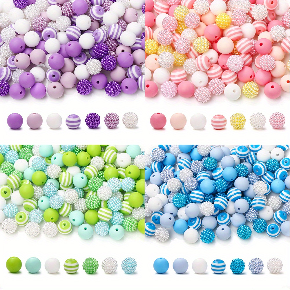 

70pcs 12mm Silicone Acrylic Bubble Beads Set, Round Spacer Beads For Jewelry Making, Diy Necklace Bracelet Phone Chain Craft Supplies, Decorative Beads For Art, Crafts & Sewing