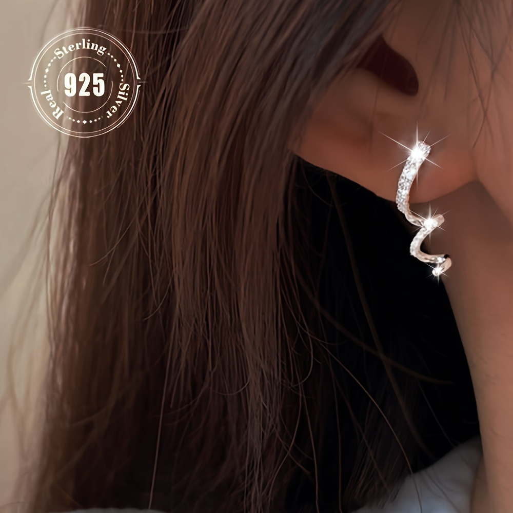 unique 925 sterling silvery star shaped tassel pendant earrings with sparkling zirconia   daily and party wear hypoallergenic innovative earrings     Product details 4