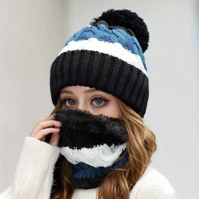 

Knit Beanie & Set Pom - , Ear-protecting Accessories For