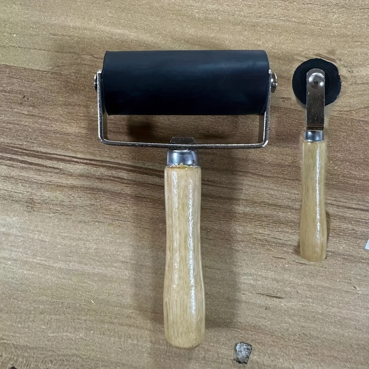 1pc Drum Rubber Tool Brayer Printing Ink Printmaking Wall Embossing Brayer Painting Lino Drum
