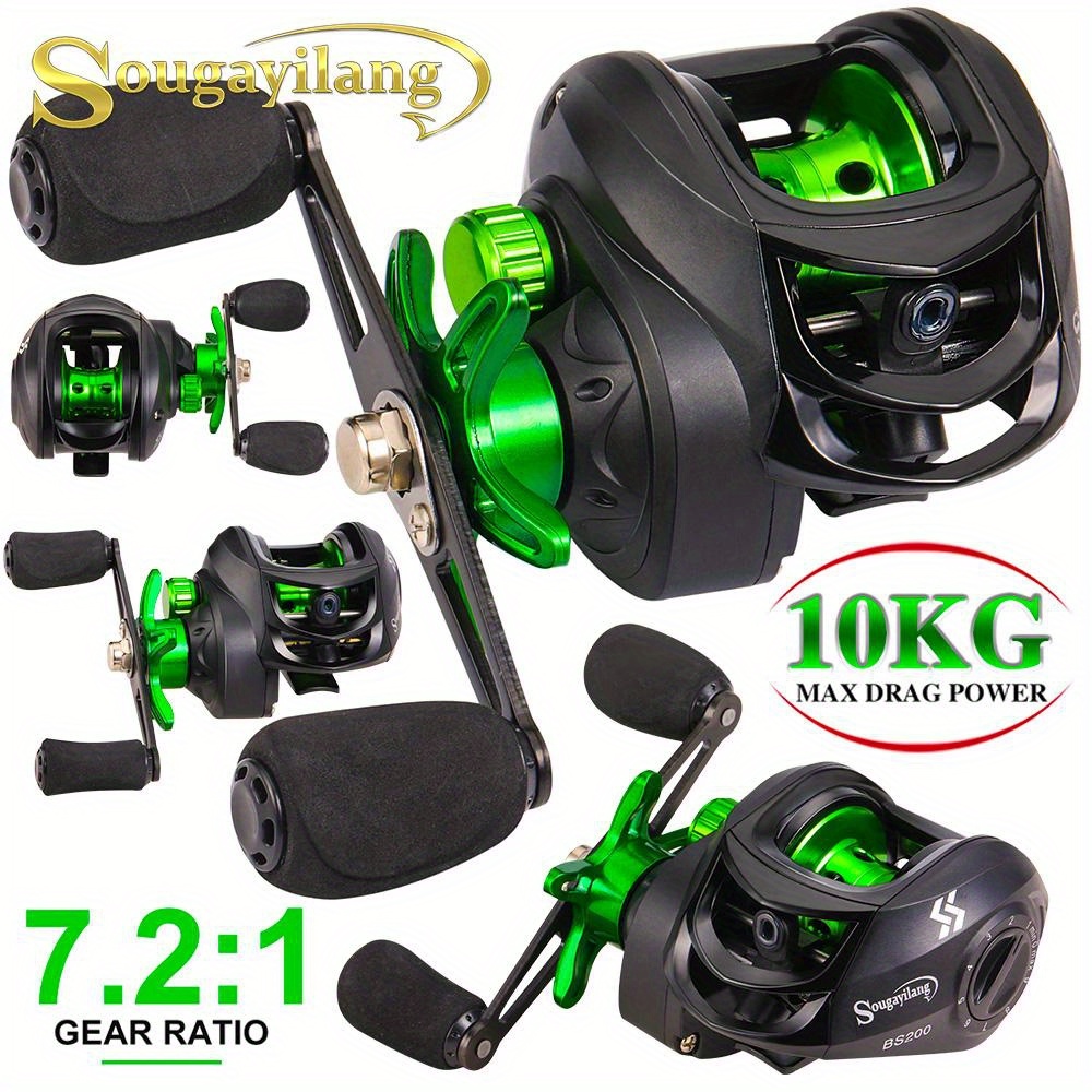 

Sougayilang Baitcasting Fishing Reel 7.2:1gear Ratio Magnetic Brake Left Right Hand Lure Bass Freshwater Saltwater Fishing Reel Young Choice For Fishing Beginners