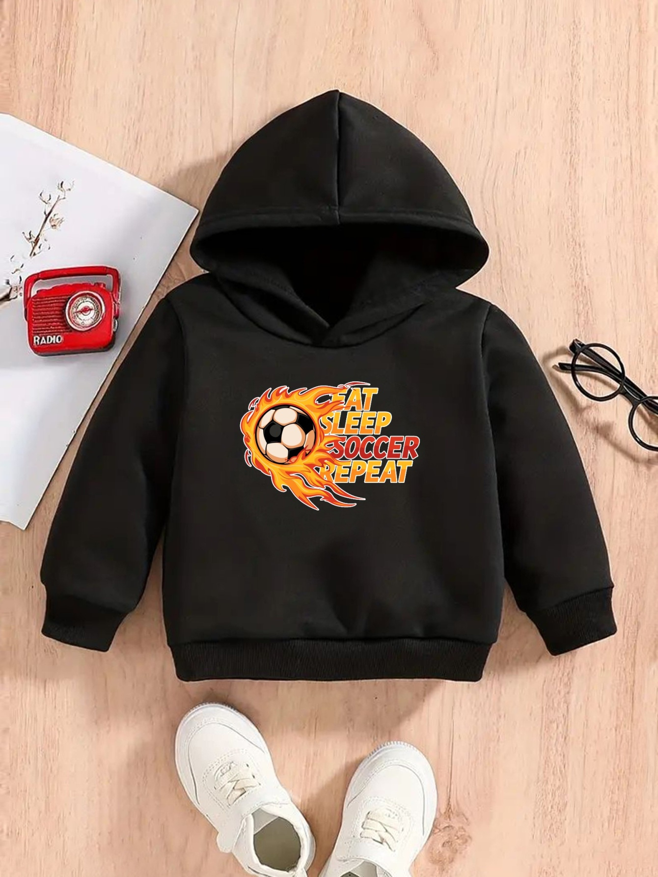 Sweat à Capuche Unisexe Enfant - Style Foot Décontracté - Tailles Asiatiques