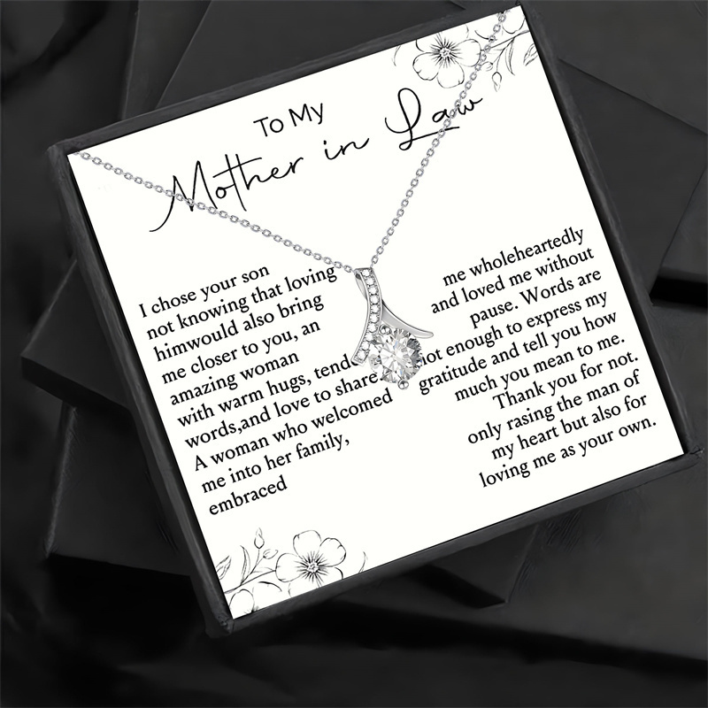TEMU Gift Box Includes A New Necklace, A Necklace For Mother-in-law, A Day Gift, With Cards And Gift Box Packaging, A Necklace For The Mother, A