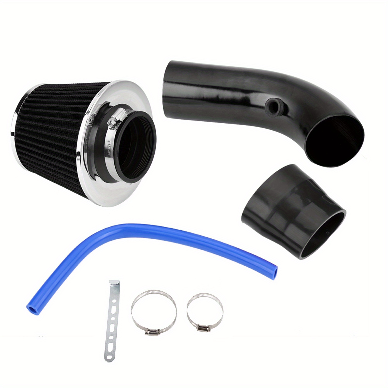 76mm 3 inch universal car cold air intake filter aluminum induction hose pipe kit 0