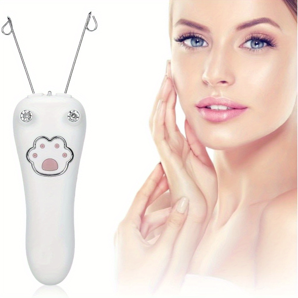 

Hair Removal Face Epilator Facial Threading Machine Shaver With Cotton Thread Facial Body Hair Physical Removal Tool (white)